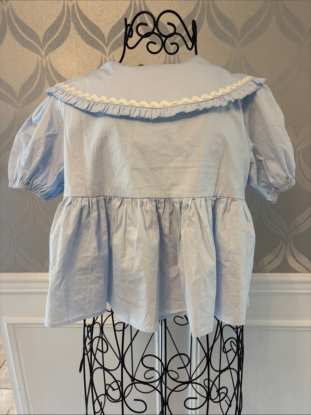 Peppermayo Light Blue Ruffled Sailor Collar Blouse - Picture 3 of 3